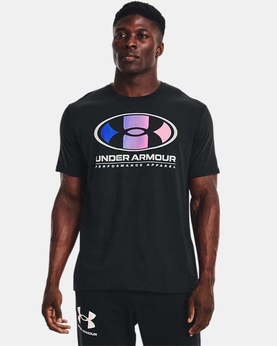Men's UA Multi Color Lockertag Short Sleeve in Black image number 0